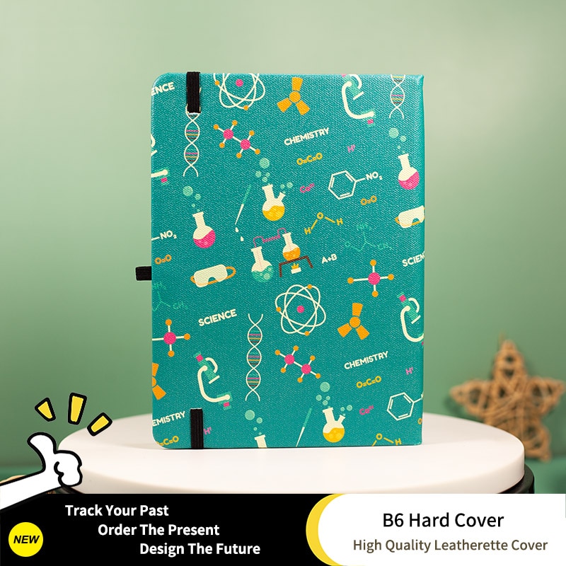 B6 kemi doodle prikket notesbog prik gitter journal hårdt omslag tykt papir 160 gsm rejseplanlægger dagbog