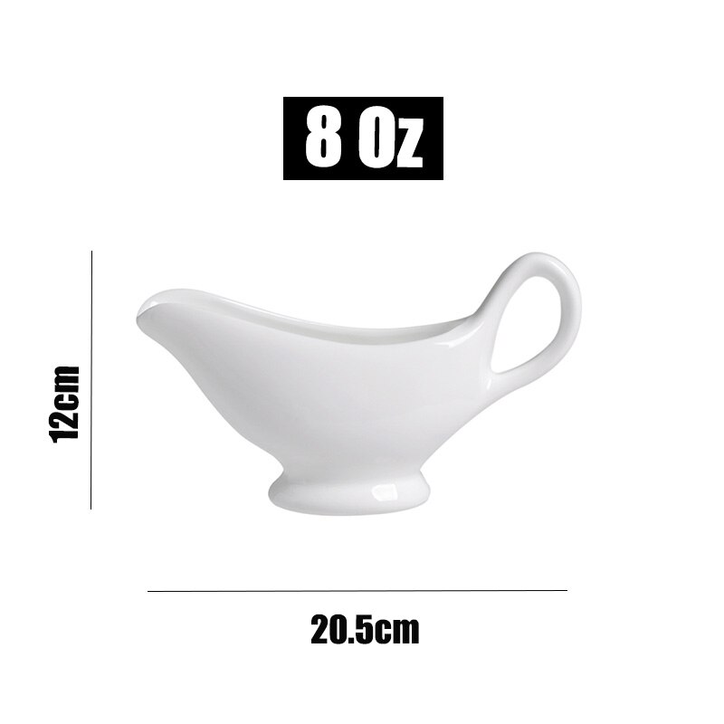 Boat steak gravy boat container plate tableware soy sauce vinegar spice dish seasoning plate kitchen Milk Jugs Beef Steak Juice: 8 Oz