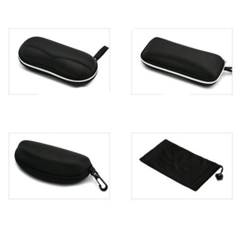 Mænd kvinder briller etui briller solbriller boks hårdt beskytter rejse pack pose briller etui sort bærbart briller tilbehør
