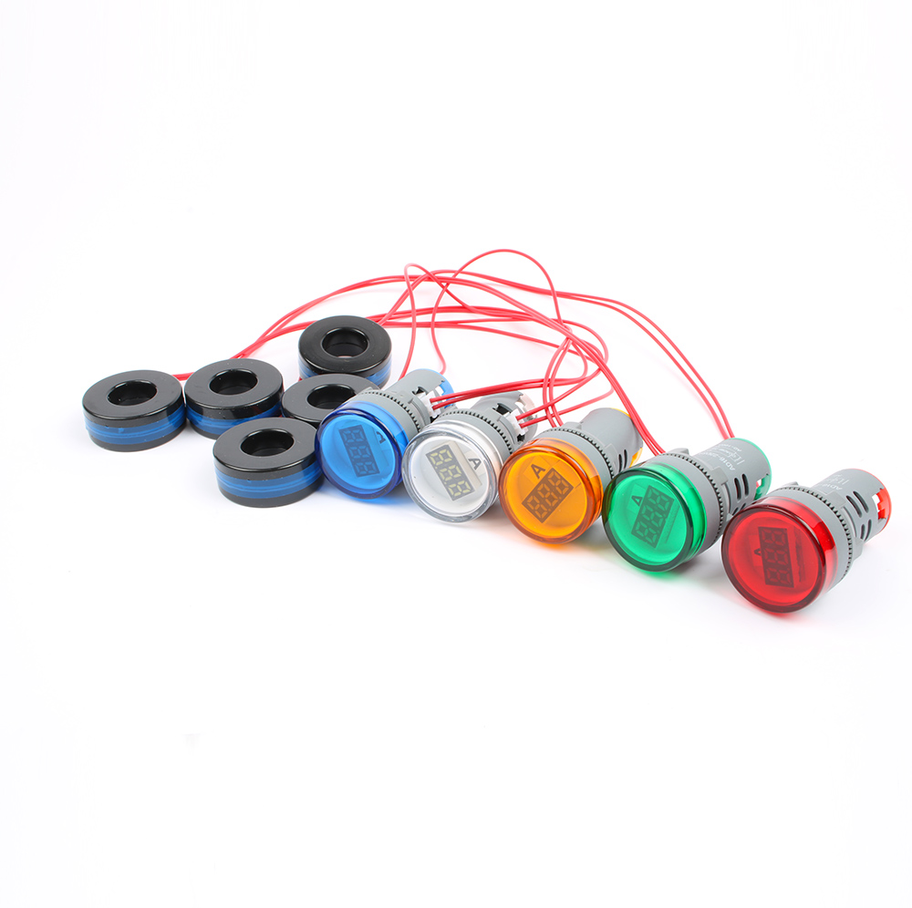 Digital Display Voltmeter 22 MM Lights Tester Tools AC 60V-450V Indicator Voltmeter tester ammeter and Current transformer