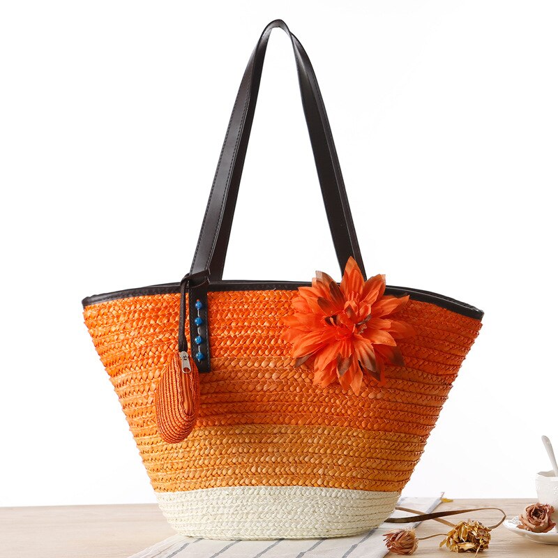 Youse tessuti delle Donne del sacchetto delle Donne della borsa singolo sacchetto di Spalla Alla Moda e Versatile piccola Borsa Messenger fresco borsa Da Spiaggia: Arancione