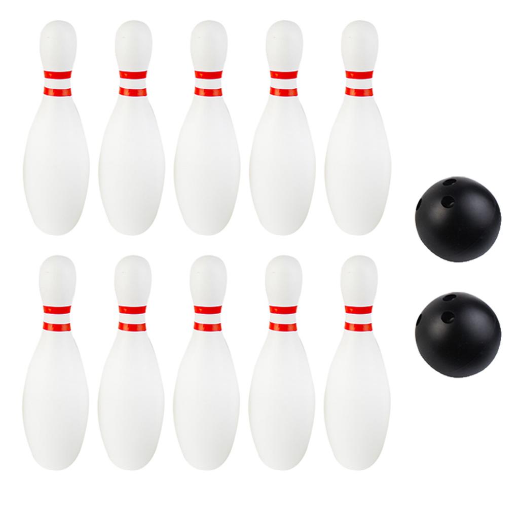 12Pcs Bowling Kids Skittles Set Skittles Game Bowling Ball Boule Game: 22cm