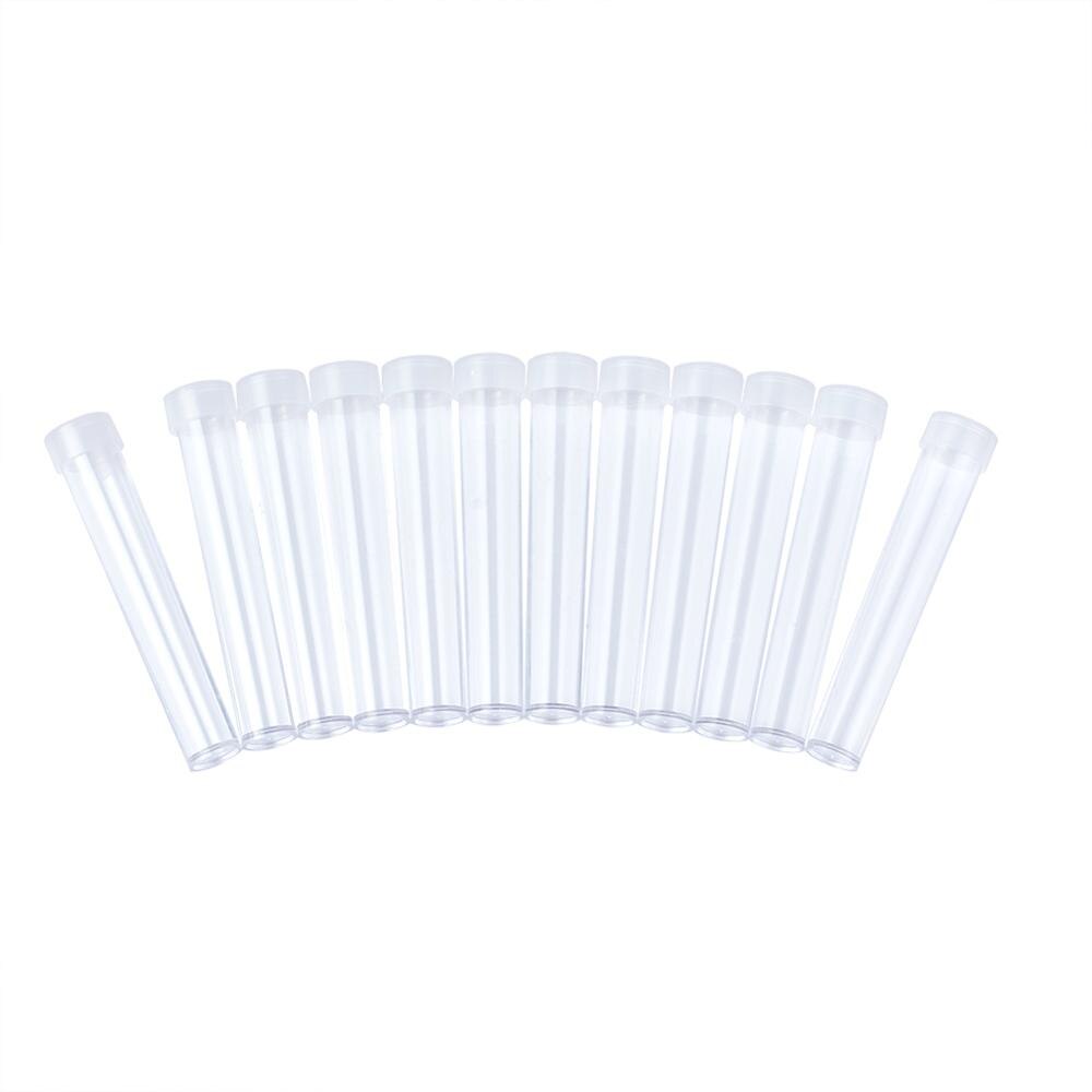 100pcs Clear Bottle Plastic Bead Containers for Jewelry Packaging Beads Storage Size about 78mm long 13mm wide