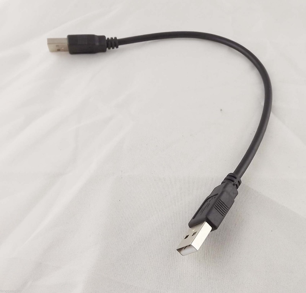 1pcs High Speed USB 2.0 Type A Male To USB 2.0 Male Data Extension Adapter Cable 30cm Black
