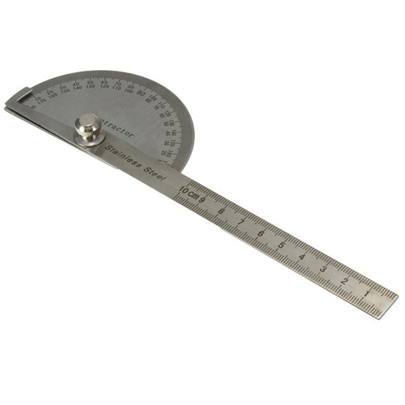 Håndværker lineal maskinmester goniometer værktøj rustfrit stål vinkelmåler vinkelsøger arm måling rundt hoved generelt værktøj
