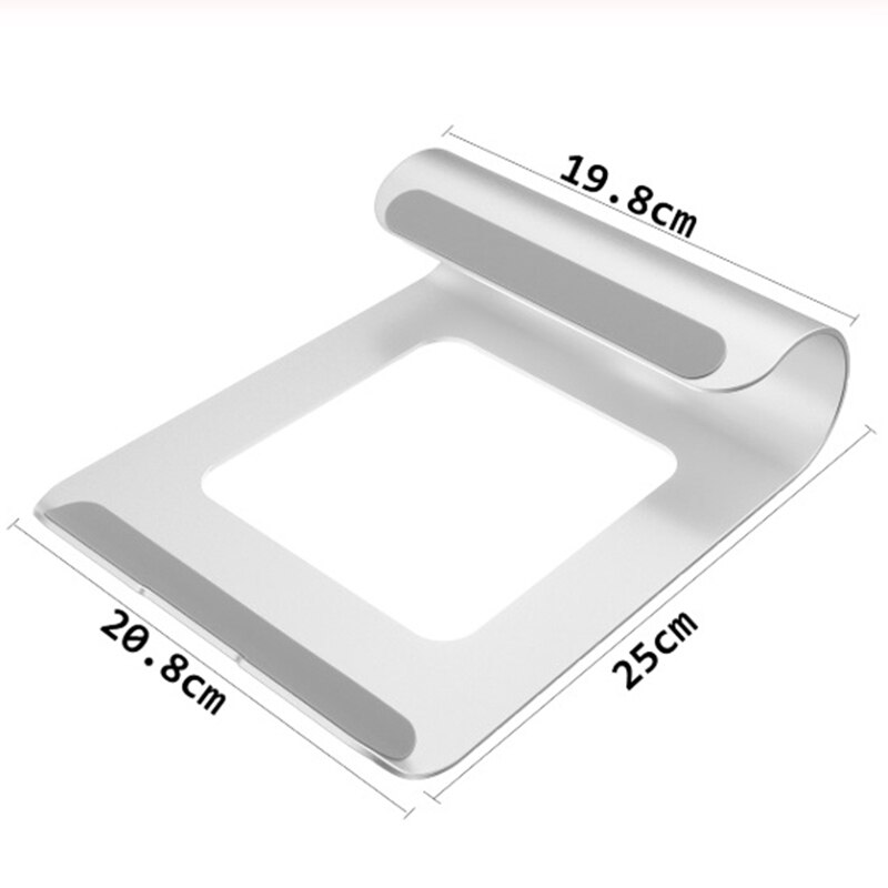 Aluminiums datamaskinholder bærbar stativ skrivebordsbrakett kjøler kjølepute for ipad/iphone/notebook/nettbrett/pc/smarttelefon