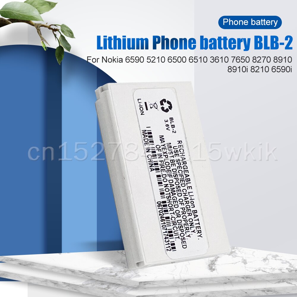 BLB-2 BLB2 BLB 2 Replacement Phone Battery For Nokia 8210 8250 8850 8910 8310 5210 6500 6590 6510 3610 8270 8910i 7650 6590i