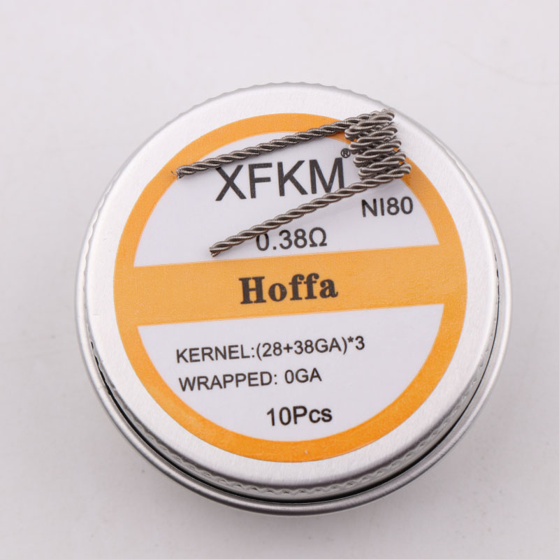 NUOVO XFKM Ni80 Sfalsati Fuso Clapton Prebuilt Colis Nichelcromo 80 Ad Alta Densità Premade Bobina RDA RTA RBA Atomizzatore Bobine di Riscaldamento: hoffa-n80-10