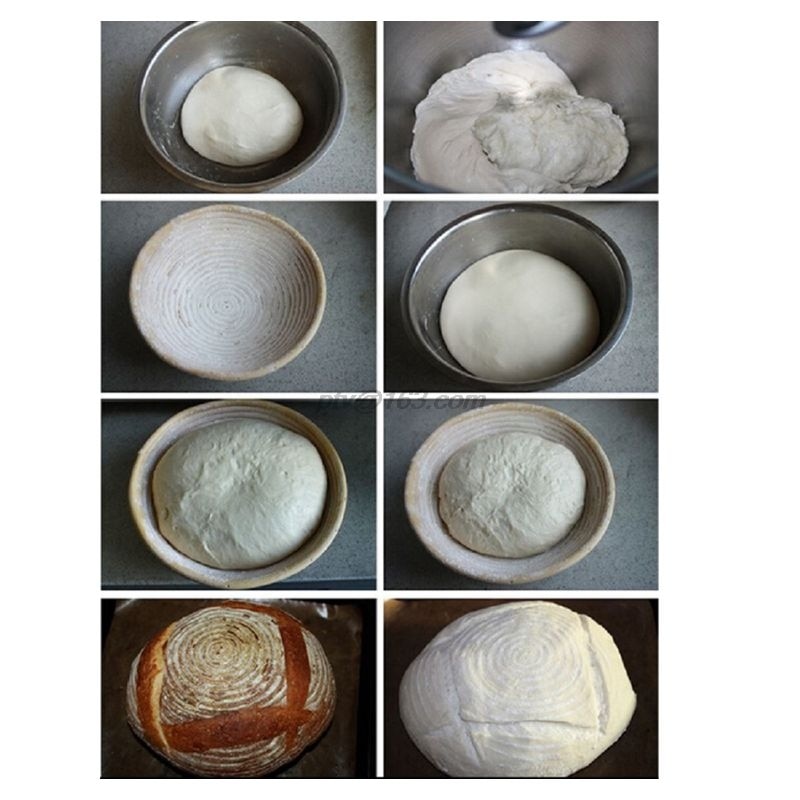 6 st bröd banneton proofing korg bakskål deg med bröd lame liner och skrapa verktyg för bagare bevisa korgar