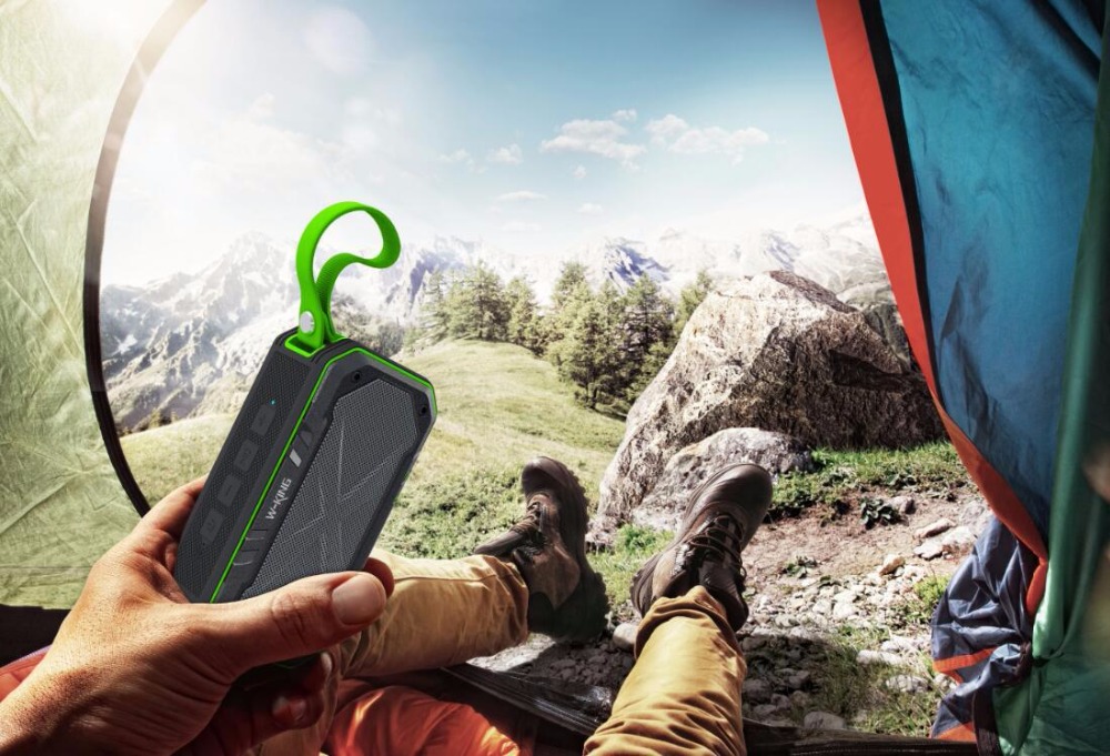 W-Re S18 Impermeabile Portatile di Altoparlanti Bluetooth Senza Fili NFC Super Bass Altoparlante di TF di sostegno Della Radio Della Carta Altoparlante per la Bicicletta