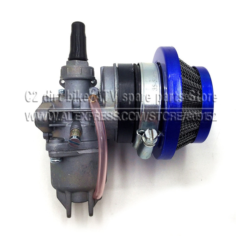 Pocket bike 47cc 49cc motor carb karburator med pod luftfilter 2 takter til mini quad atv dirt bike minimoto go kart buggy