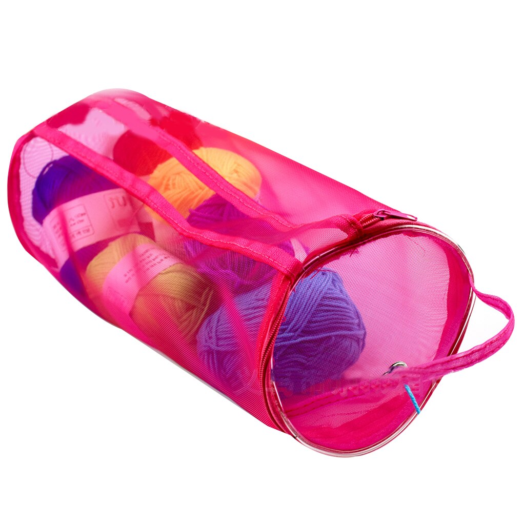 Mesh Knitting Needle Storage Bag Hollow Yarn Crochet Knit Organizer DIY Craft Tote Sewing Thread Holder: L2