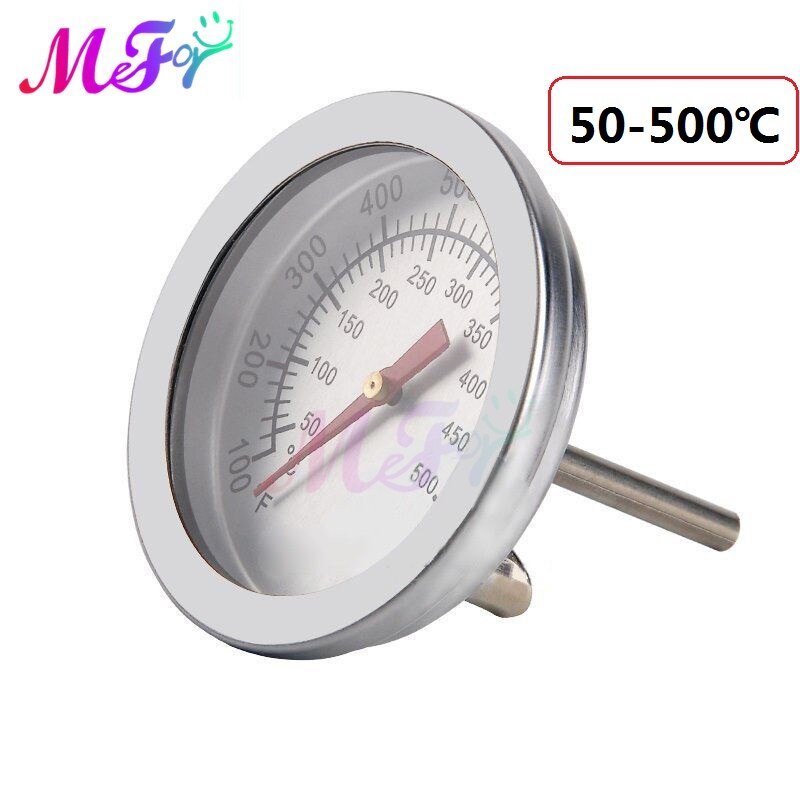 Food Meat Thermometer BBQ Smoker Grill Stainless Steel Oven Temperature Gauge Barbecue Thermometer Kitchen Cooker Baking Tool: 50-500