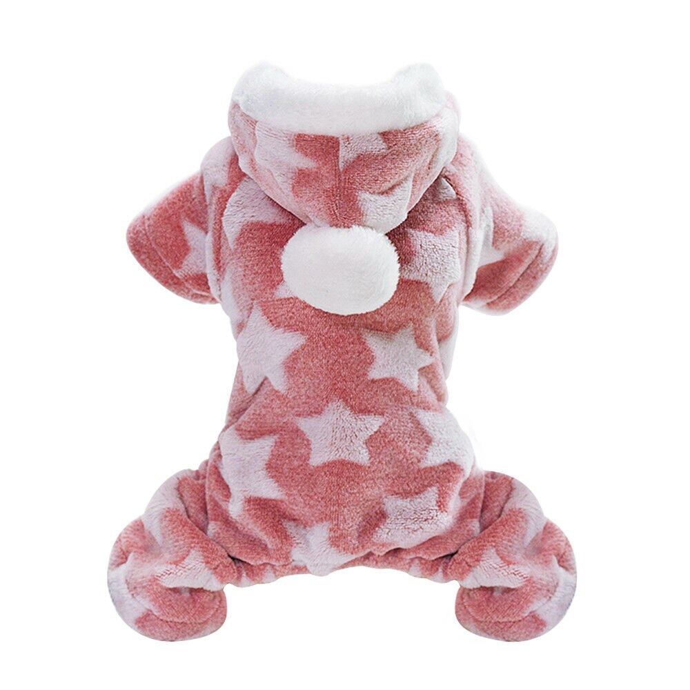 Hond Kleding Pyjama Fleece Jumpsuit Winter Hond Kleding Vier Poten Warme Pet Kleding Outfit Kleine Hond Kostuum Apparel D30