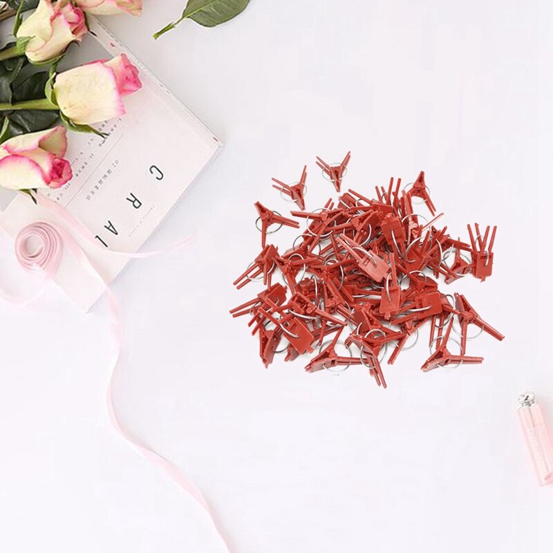 50 Stuks Planten Graft Clips Plastic Bevestiging Bevestiging Armatuur Klem Tuingereedschap Voor Komkommer Aubergine Watermeloen