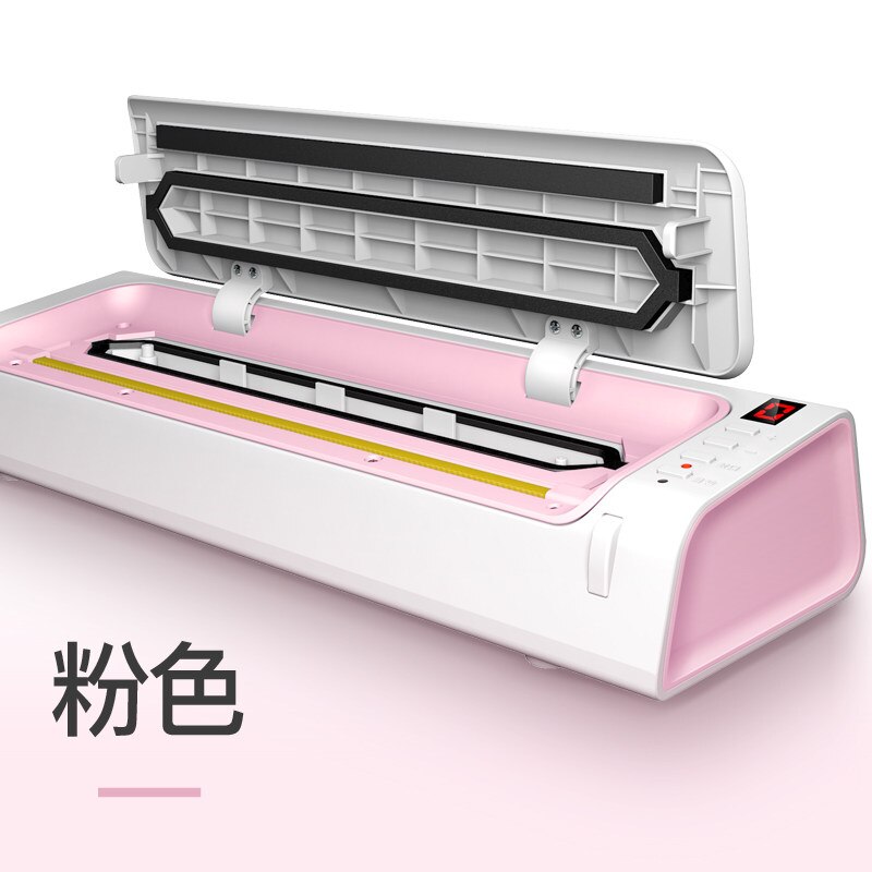 220V Household Food Vacuum Sealer Packaging Machine Film Sealer Vacuum Packer Including 15Pcs Bags can be use for food saver: pink / AU Plug