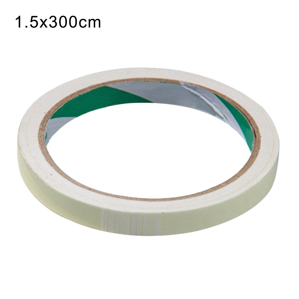 Lysande tejp 2.5 cmx 5m fluorescerande natt självhäftande glöd i mörkret dekaltejp säkerhet heminredning varningstejp: 1.5 cm x 3m