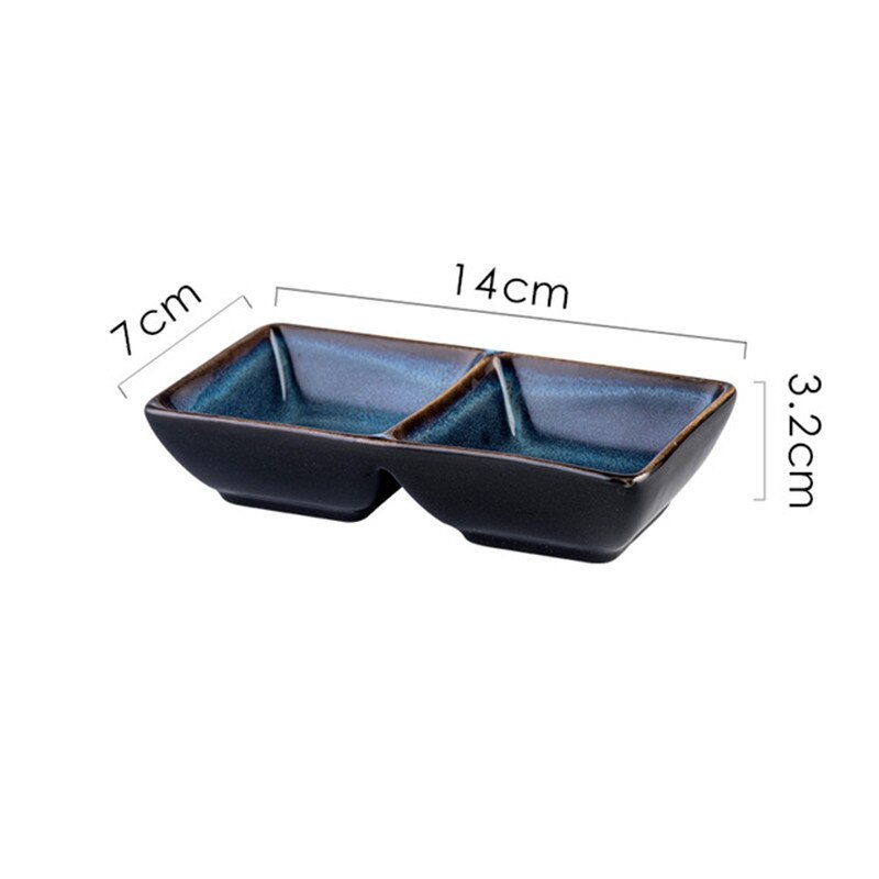 Japanse Keramische Retro Kruiden Saus Schotel Creatieve Boter Mosterd Sushi Azijn Soy Schotel Porselein Schotel Keuken Servies: E