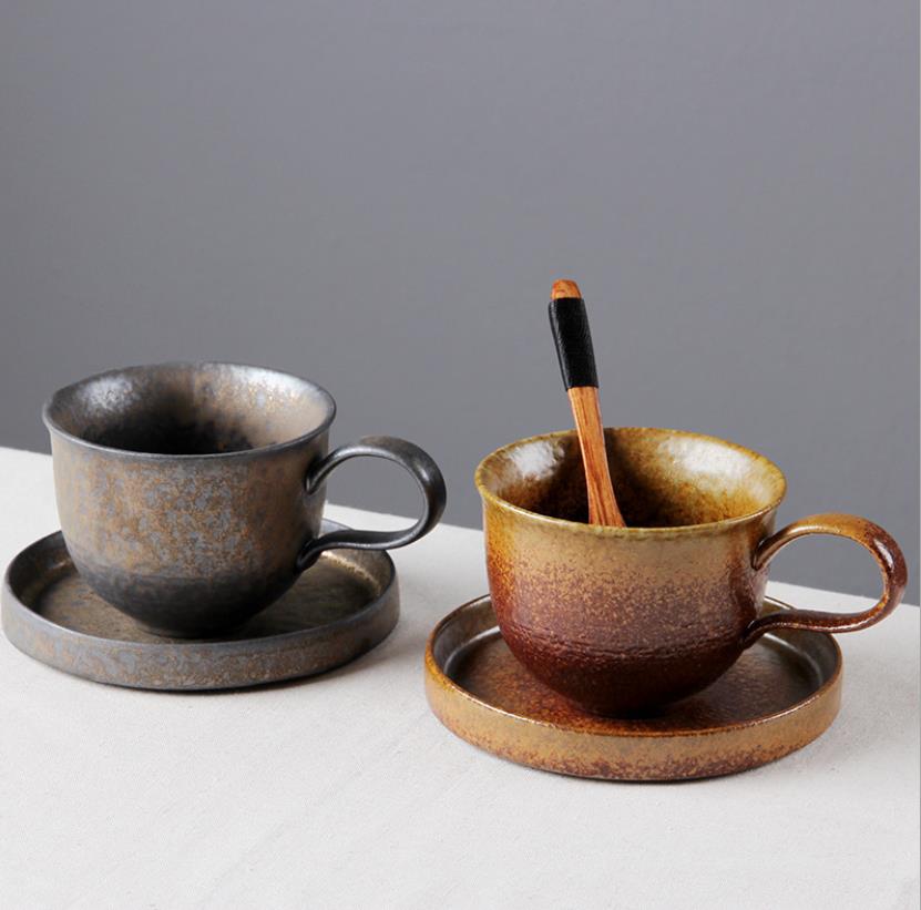 Japansk stil grov keramik retro kontor temuggar vintage handgjorda vattenkopp kaffe mjölk drinkware