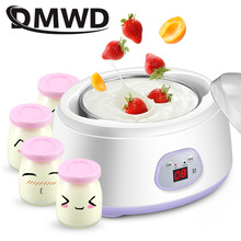 Máquina eléctrica para Yogurt DMWD, fermentador Leben automático multifunción de acero inoxidable con revestimiento nato, máquina para vino, Yogurt, 4 tazas