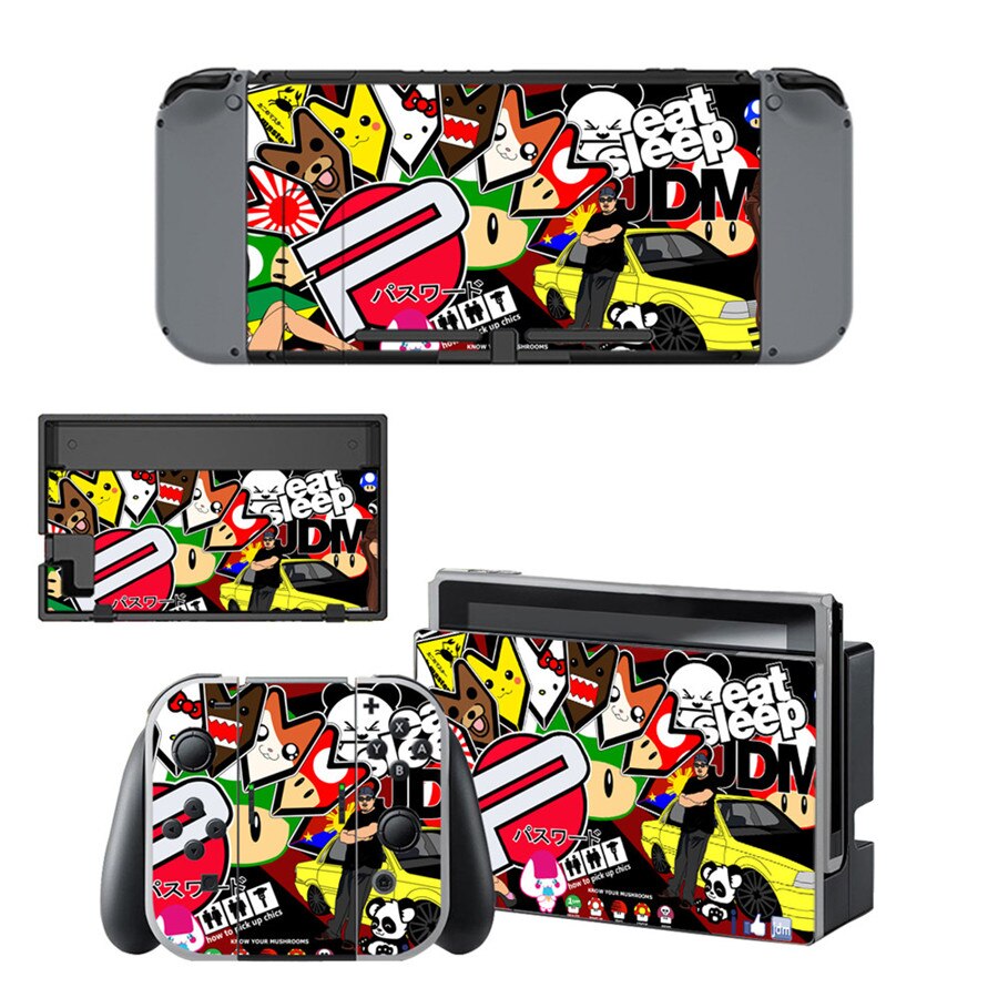 12 Styles Cool Graffiti Style Vinyl Decal Skin Sticker For Nintend Switch NS NX Console & Joy-con Game Accessories: Style 2