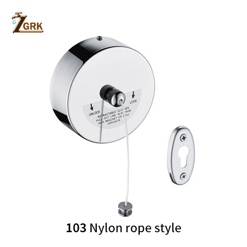 ZGRK Portable acier inoxydable rétractable corde à linge intérieur extérieur blanchisserie cintre sèche-linge organisateur vêtements séchage Rack: 103Nylon