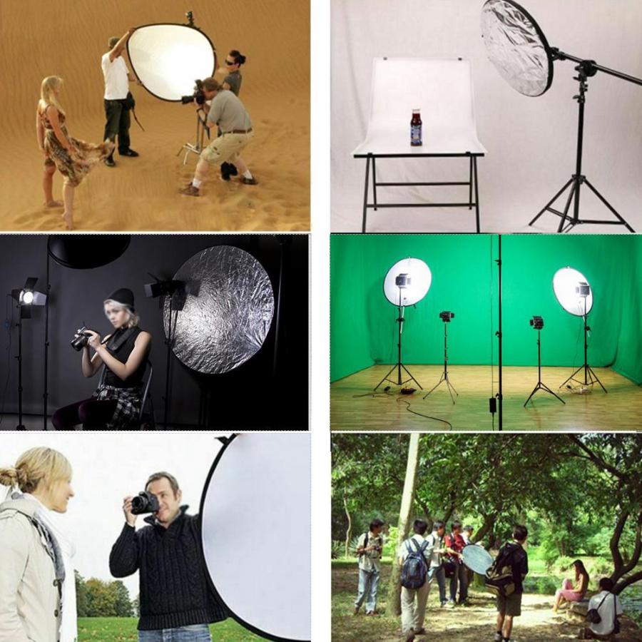 Fotografie Accessoires 100X150CM 5 In 1 Draagbare Fotografie Opvouwbare Ovale Vijf Kleur Reflector Panel Apparatuur Iluminacion