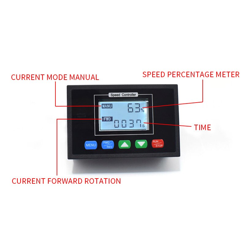 Digital Display adjustable Speed Control for Electric Motor DC Motor Speed Controller Timing controller Reversible