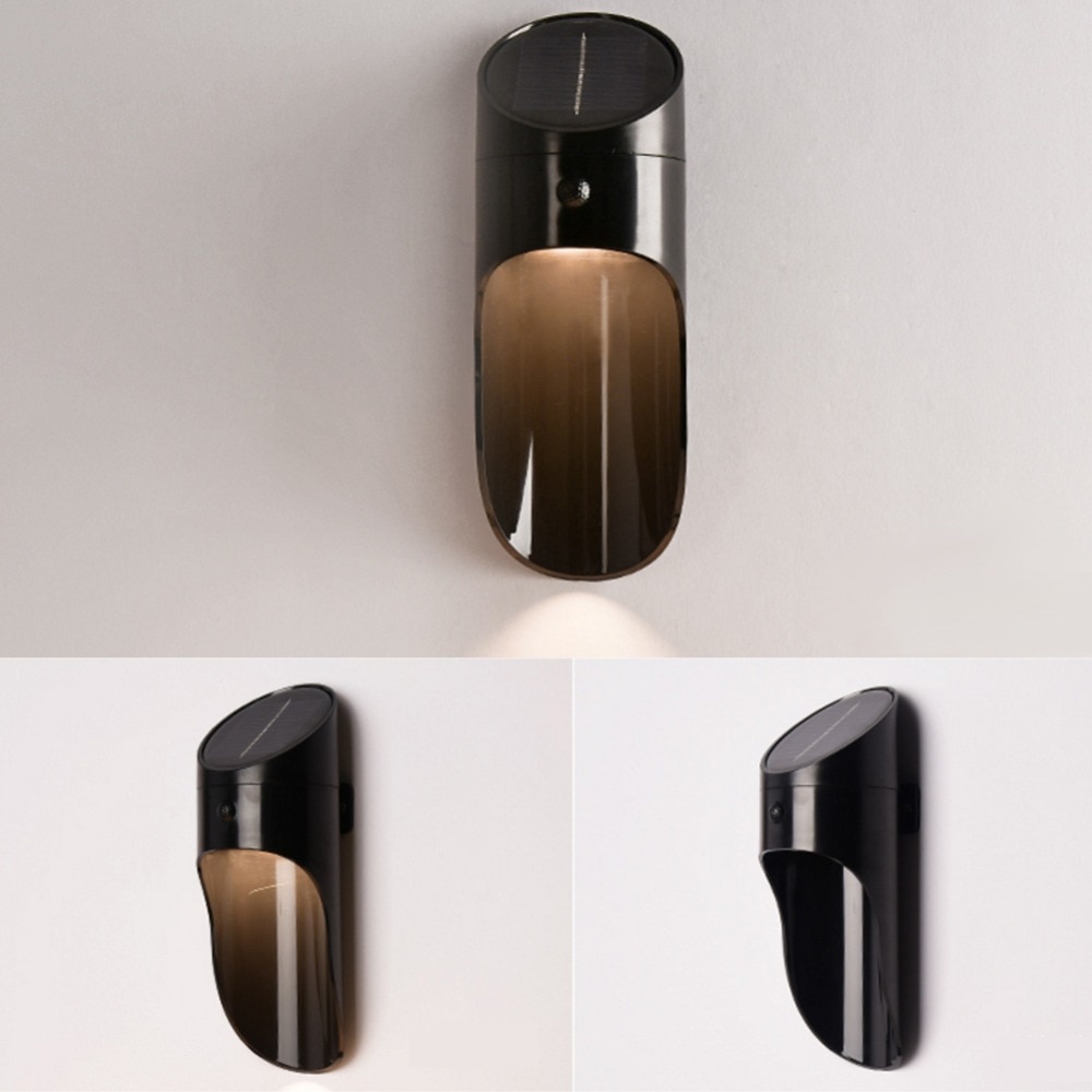 KH-LITEC LED Solar Light Microwave Sensor Wall Lamp Outdoor Waterproof IP65 For Pathway Garden Fence Wall Light Outdoor Lighting