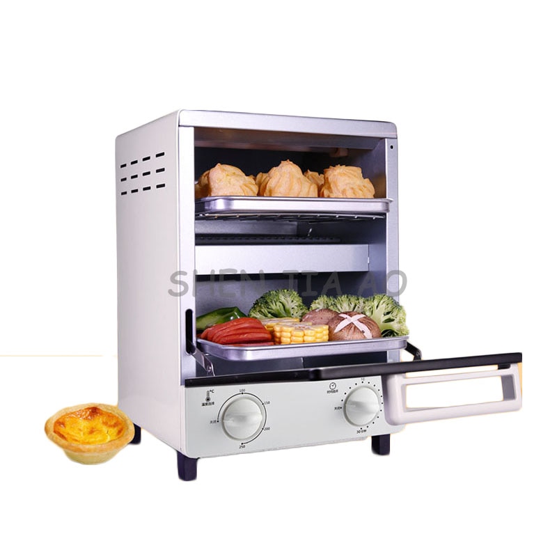 Vertikal kommerciel elektrisk ovn  gh12a hjem dobbeltlags bagemaskine multifunktionel æggetærte/pizza/brød/kage/grillovn 220v