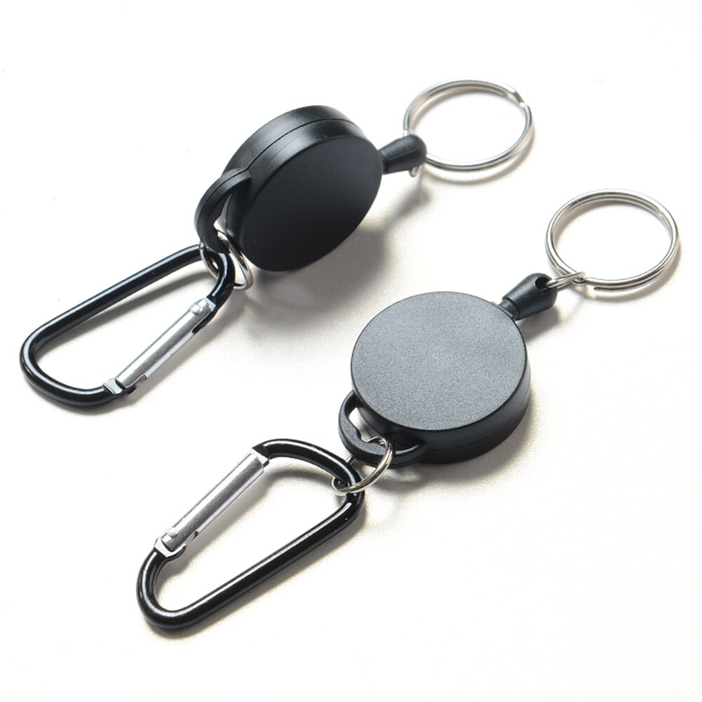Anti-Lost Telescopic Key Chain Anti-Theft Nylon Rope Buckle Keyring Outdoor Carabiner Telescopic Keychain