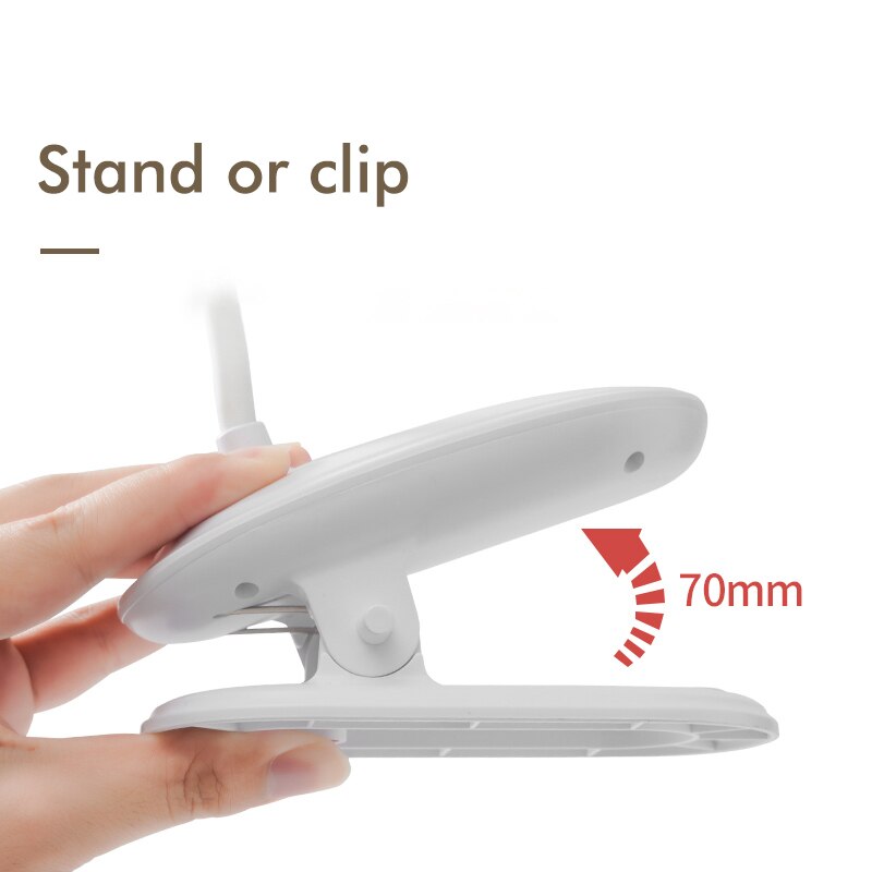 Led Klem Dubbele Hoofd Bureaulamp Flexibele Zwanenhals Touch Dimmen Tafellamp Usb Opladen Clip On Lamp Voor Kantoor En computer