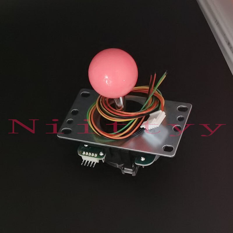 Originele Japan Sanwa Joystick Jlf Tp 8YT Vechten Rocker Met Topball En 5pin Draad Voor Jamma Arcade Game Diy Deel: Roze