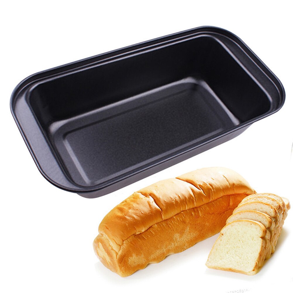 Rechthoek Toast Mold Carbon Stalen Bakken Brood Pan Non-stick Loaf Pan Pastry Bakvorm: Black