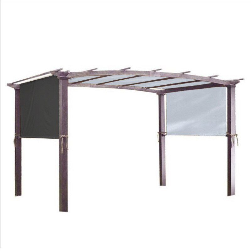 Pergola Replacement Canopy Cover with Fixation Strap Universal Waterproof Canopy Top for Outdoor Home Shade Structure WWO: Gray