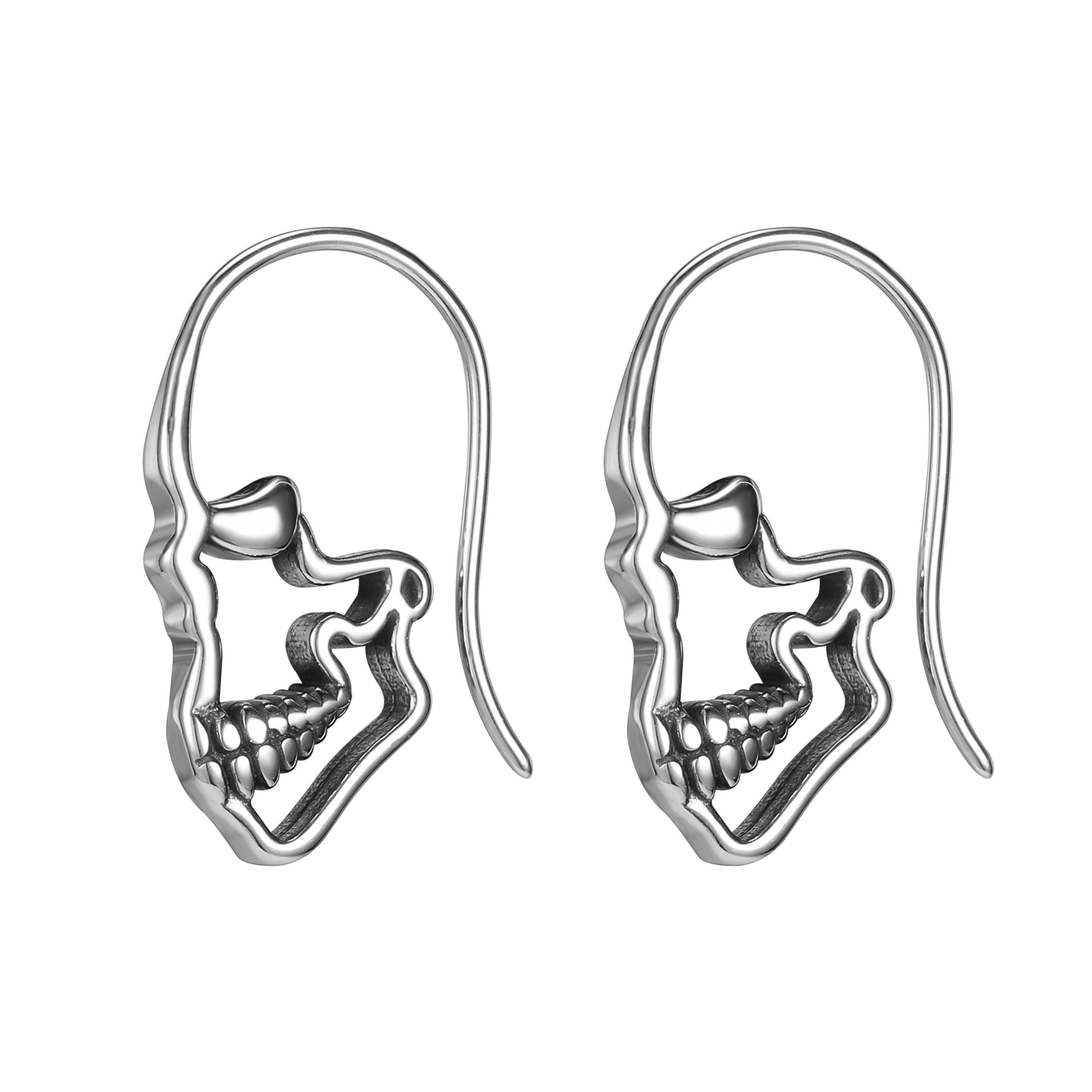 AOEDEJ Sword Hoop Earring Punk Men Skull Round Earring Gothic Earring Cross Moon Dangle Earring Steel Color Earring Men Sun: EH784