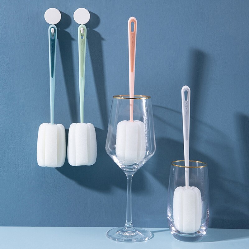 Lange Handvat Babymelk Zuigfles Spons Borstel Tepel Cleaner Multifunctionele Huishoudelijke Cup Reinigingsborstel Baby Accessoires