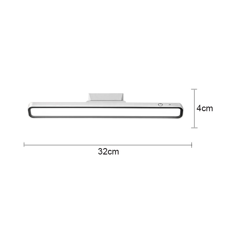Luz LED para espejo de maquillaje, recargable por USB, 9W, atenuación continua, lámpara de tocador, colgante magnético, lámparas de mesa de lectura nocturna para dormitorio: Amarillo claro