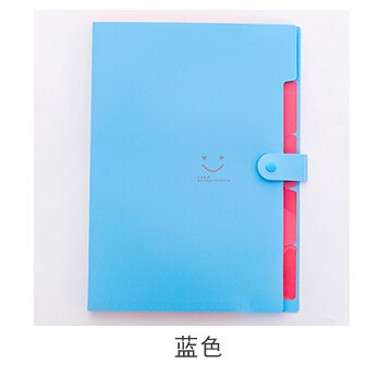 Student multi-layer folder Korean smiley face A4 organ package file bag inset paper folder 5 boxes: 06