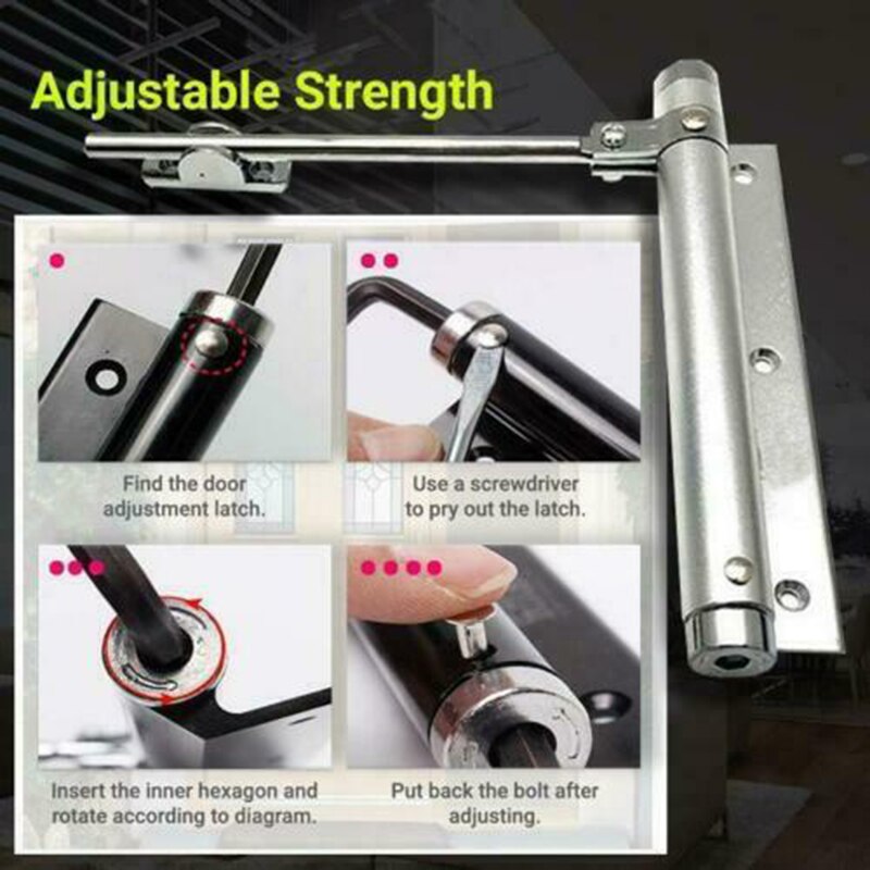 Automatic Door Self-Closing Hinge Mute Easy to Rebound No slotting Punching Free Door Closer Car Styling