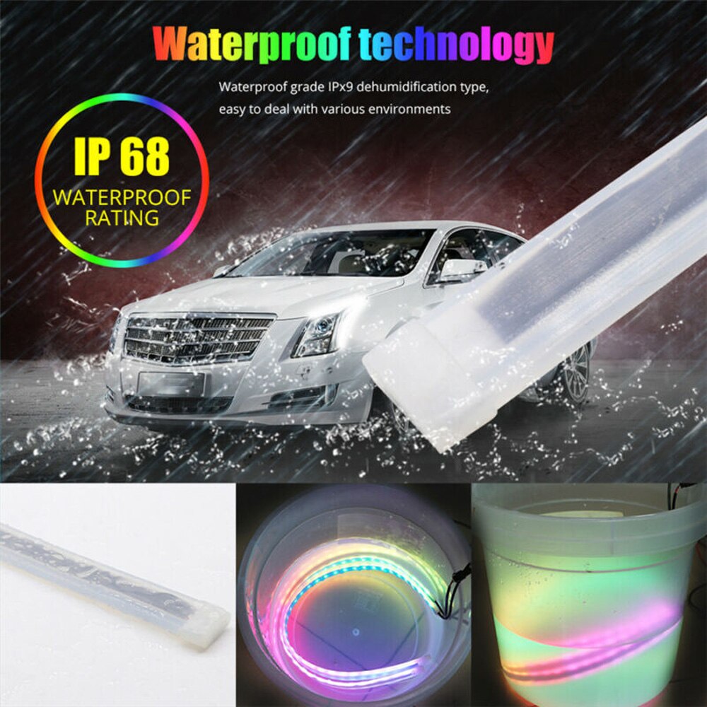 LED Turn Signal Light DRL Turn Signal Light Headlight 60CM 12V Sequential