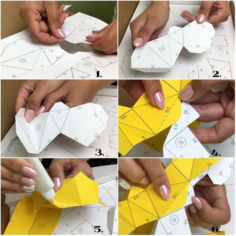 3d papir model kærlighedsfugle moderne kortfattet boligindretning vægdekoration puslespil diy papirhåndværk pædagogisk legetøj til børn
