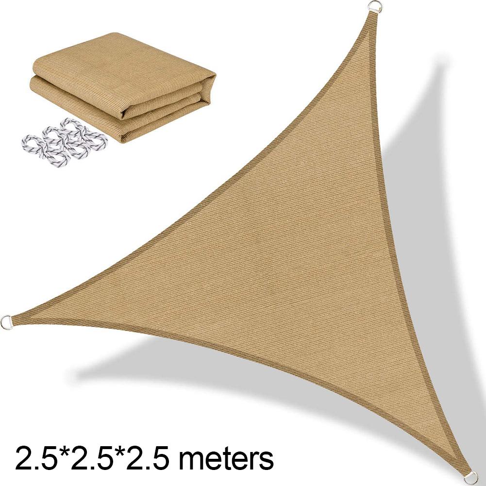 2 x 2 x 2m - 5 x 5 x 5 mtrekantet parasoll seil hjem hage uteplass basseng solskjerming fortelt camping piknik telt vanntett skyggeduk: 2.5 x 2.5 x 2.5m