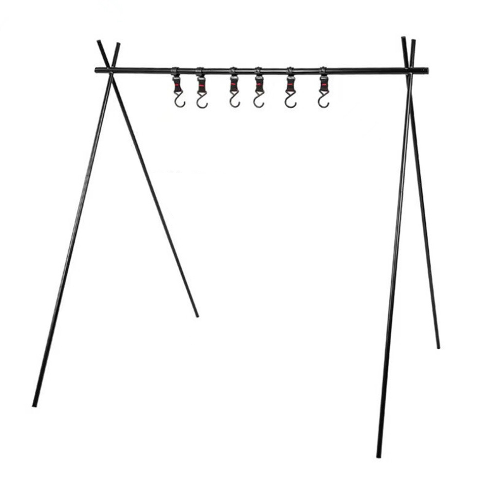 Triangle en alliage d'aluminium T1 avec crochets pliables, multifonctionnel pour pique-nique, randonnée, sac à dos: WHITE