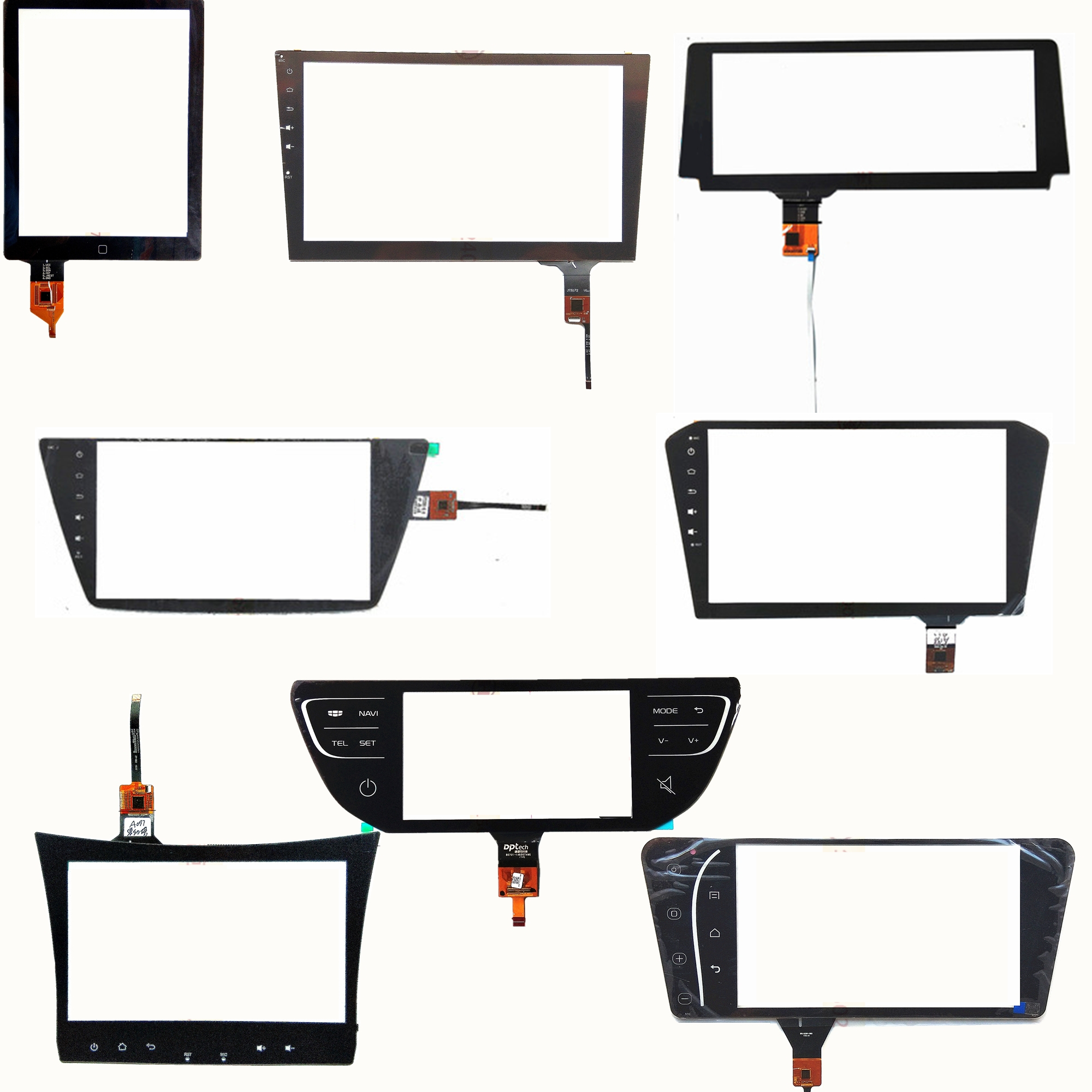 For Car DVD GPS Navigation Central Control Multimedia Capacitive Digitizer Touch Screen Panel Glass