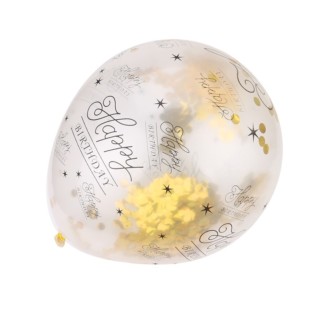 5Pcs Ballon 30 40 50th Happy Birthday Age Confetti Filled Balloons Wedding Party Decor Decoration Adult Kids Latex Ballon