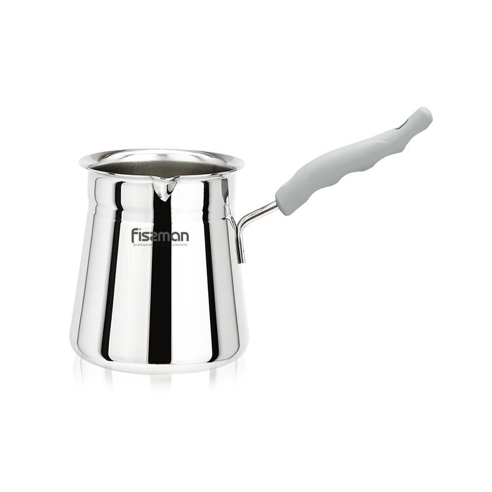 FISSMAN Stainless Steel Long Handle Coffee Pot-Moka Tea Milk Maker Tools: 720ml