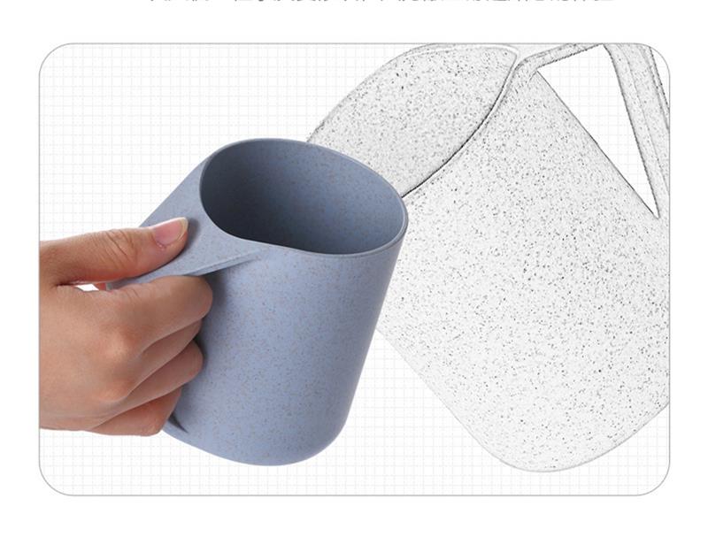 Bathroom Cup Fashionable Wheat Straw Unbreakable Toothbrush Cup Bathroom Mug For Water Toothbrush Drinking Utensils Home Use
