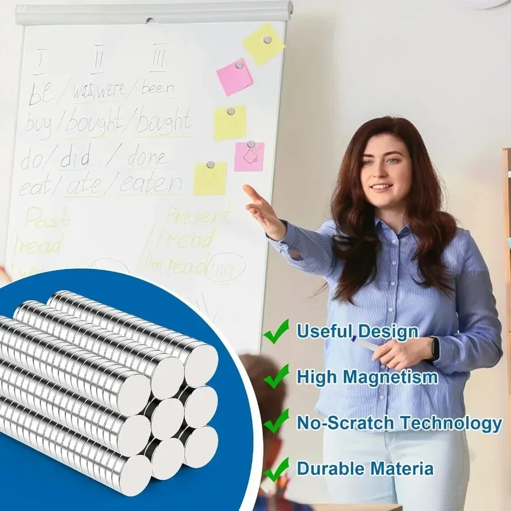 Super strong round magnets. powerful magnets for refrigerators, diy projects, construction, scientific research, crafts, and office use. super strong