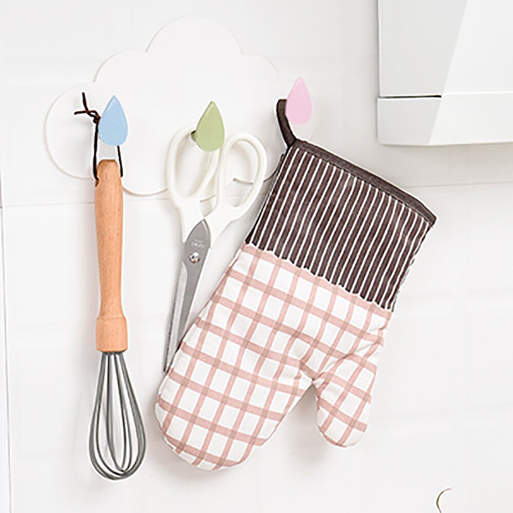 Cute Star Moon Cloud Shape Nail-free Wall Clothes Hooks Kids Room Decorative Key Hanging Hanger Kitchen Storage Hook